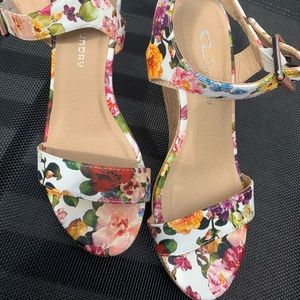 Chinese Laundry Floral Wedge Heels